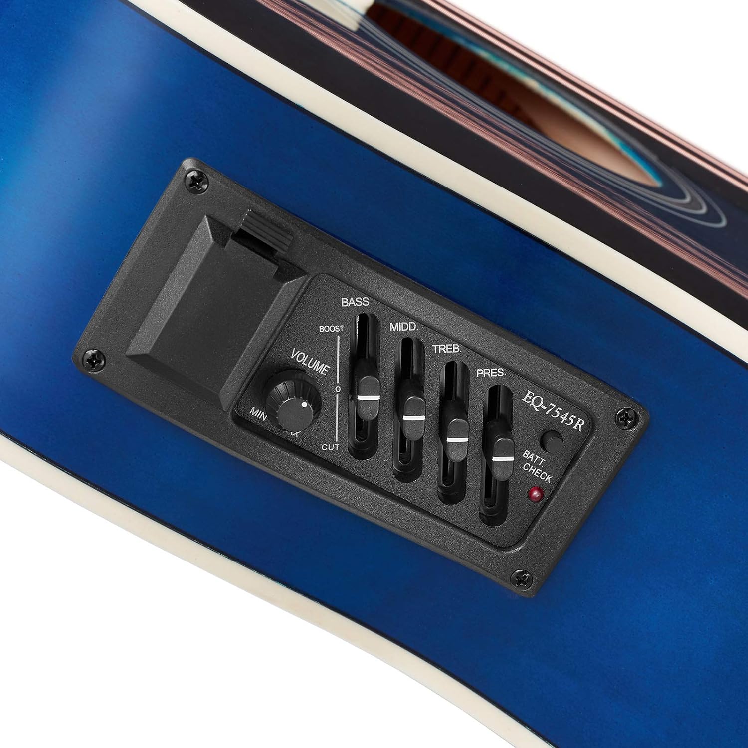 Ashthorpe Full-Size Dreadnought Cutaway Acoustic-Electric Guitar Bundle - Premium Tonewoods - Blue