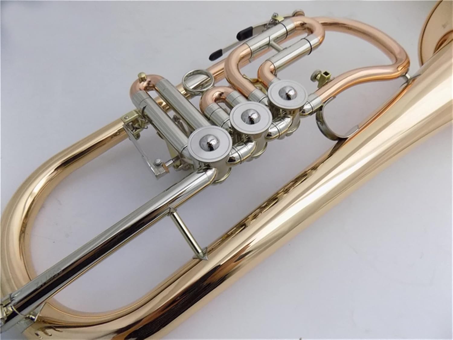 FLFL Student Trumpet Bb Thick Tube Cornet Gold Brass with Shell Mouthpiece Horn Thick Tube Cornet Musical Instrument