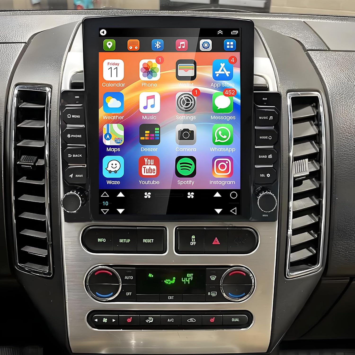 PHEZEN 9.7 inch Touchscreen Car Stereo Fit for Ford Edge 2007-2018, Android 13 Double Din Car Radio with Carplay & Android Auto in-Dash Navigation BT Mirror Link WiFi Backup Camera 2+32G