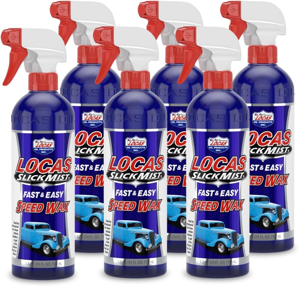 Quick Shine Speed Wax – 6 Pack (24 oz Each) | Easy Spray Application, Smooth Surface Care | Suitable for Cars, Bikes & Boats
