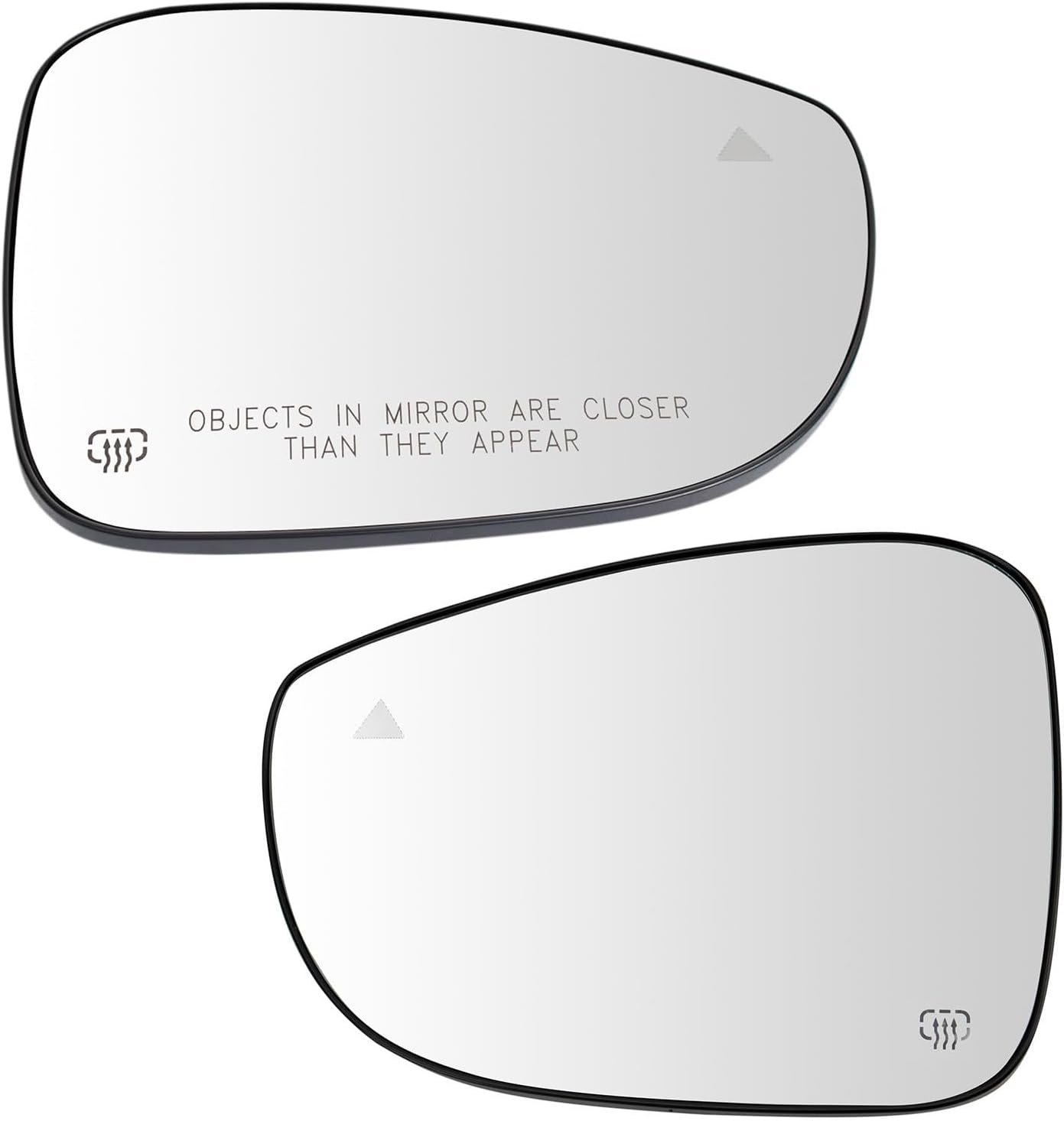 TRQ Mirror Glass Set with Blind Spot Indicator Driver & Passenger Side CH1324135 CH1325135 Compatible with 2017-2024 Chrysler Pacifica 2020-2024 Voyager