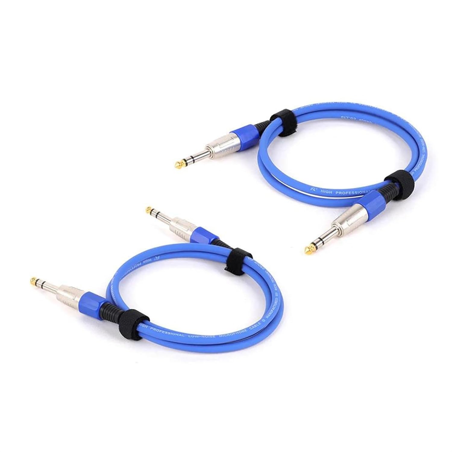 TSTS Guitar Audio Cable Straight Instrument Cable 6.35mm to 6.35mm Stereo Professional Colorful Cable for Guitar Bass Amplifier Keyboard(Blue,15m)