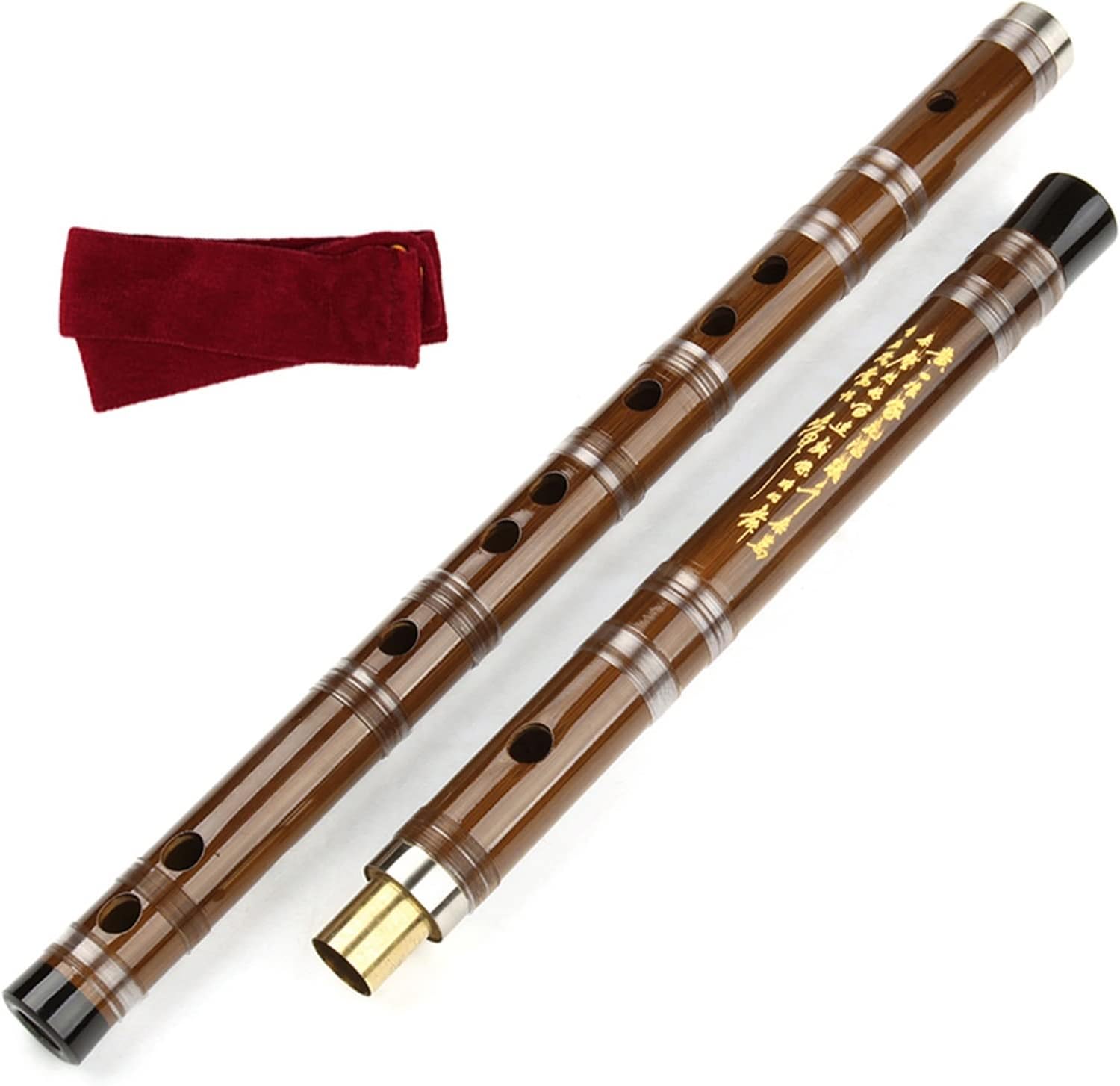 TSTS Chinese Bamboo Flute Woodwind Bamboo Flute Musical Instrument Chinese Traditional Dizi for Beginners and Music Lovers (Color : E Key)