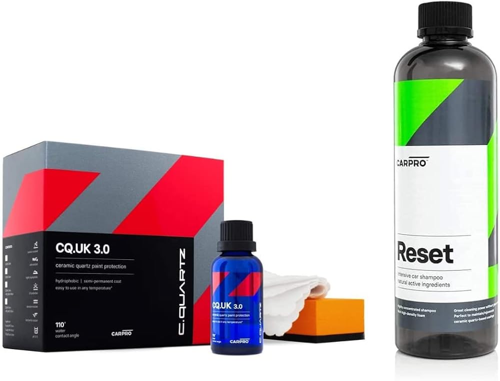 CARPRO CQUARTZ UK 3.0_50ml Kit Reset Intensive Car Shampoo 500 mL - Perfect Partner to Nanotechnology Based Sealants and Coatings - Bundle