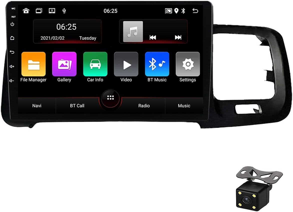 Double Din Car Stereo with Bluetooth Backup Camera 9 Inch Touch Screen Car Multimedia Navigation Player for Volvo S60 V60 2011-2020 Support Carplay/Auto/Mirror Link/4G/DSP/SWC