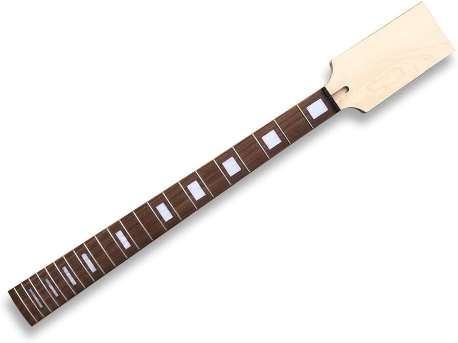 Unfinished New Bass Guitar Neck 22 Fret 30 Inch Maple Rosewood Fretboard Block Paddle Head (22 Fret 30 Inch)