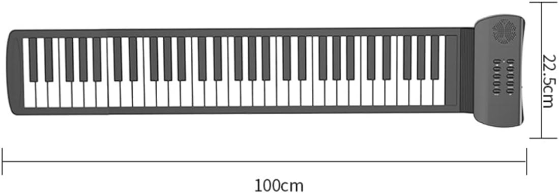 BESTonZON Roll-up Piano Portable Keyboard for Beginners Lightweight Design Built Speaker for Music Learning and Fun