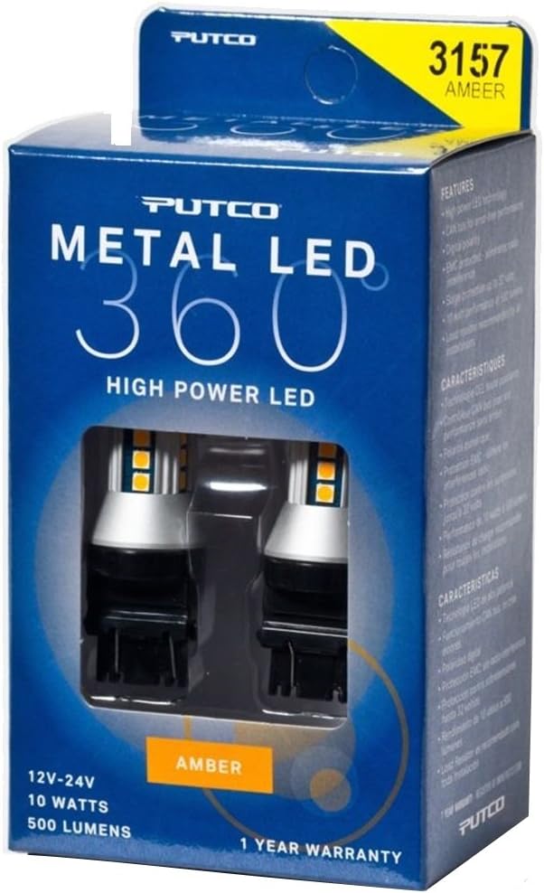Putco 343157A-360 Metal LED Bulb, 1 Pack
