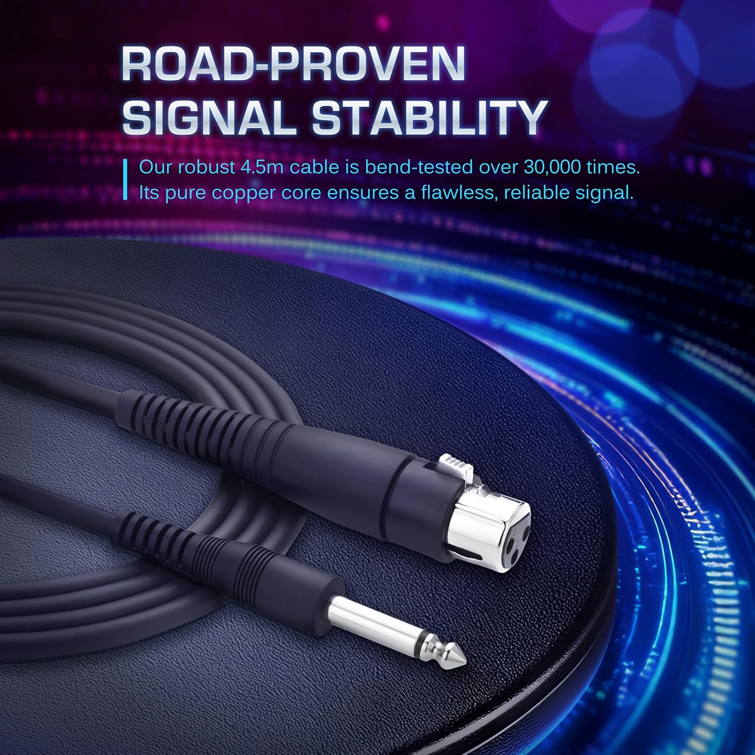 CAROL E dur-916S Golden XLR Wired Vocal Microphone for Singing – Dynamic Supercardioid Mic with Dual Shock Mount System for Karaoke, Stage & Public Speaking, Includes Mic, 14.8ft XLR Cable & Switch