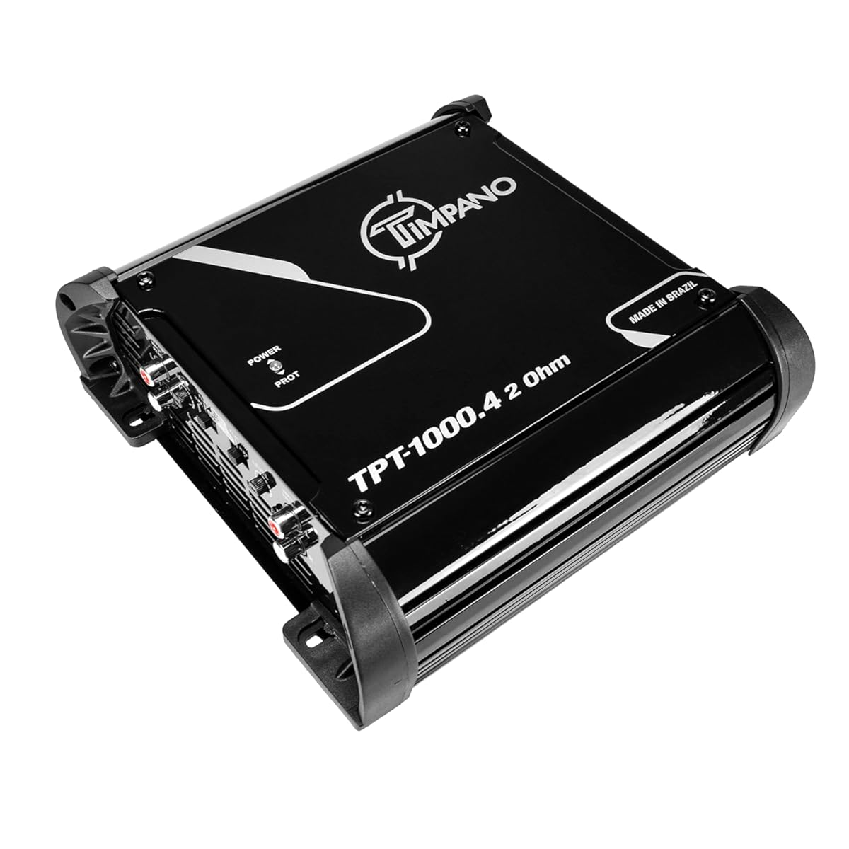 Timpano TPT-1000.4 Compact 4 Channel Car Audio Amplifier – 4 x 260 Watts at 2 Ohms – High Power Stereo 12 Volts Full Range Class D Amp Bridgeable