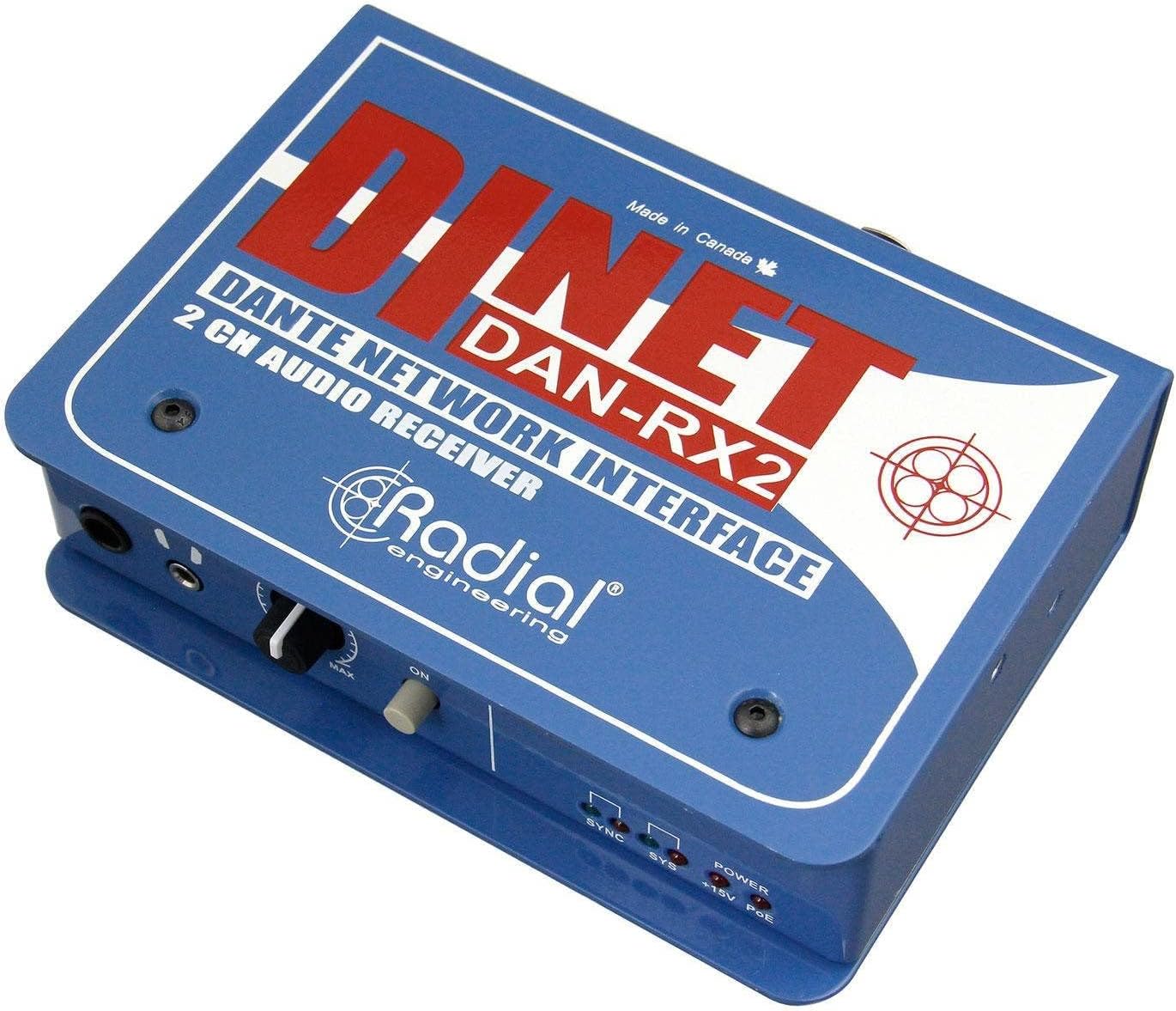 Radial DiNET DAN-RX2 2-Channel Dante Network Receiver