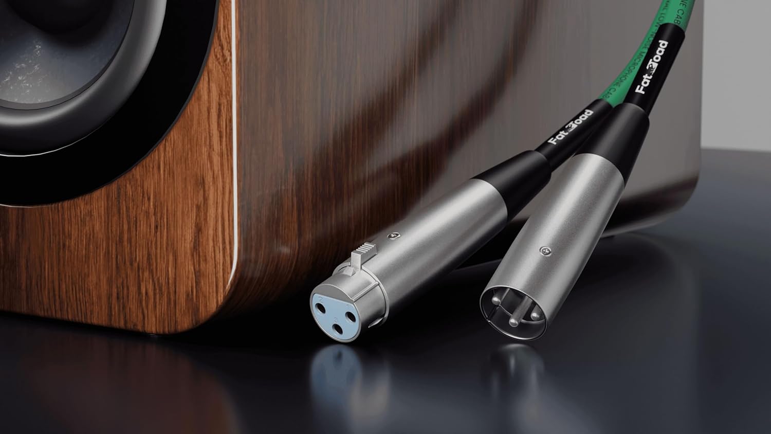 Fat Toad 50ft XLR Mic Cables (ShieldedPRO X Series) 12 Pack – Green Patch Microphone Cords with Balanced 3-Pin Lo-Z Connectors – 24 AWG Wire for Studio, DJ & Live Sound