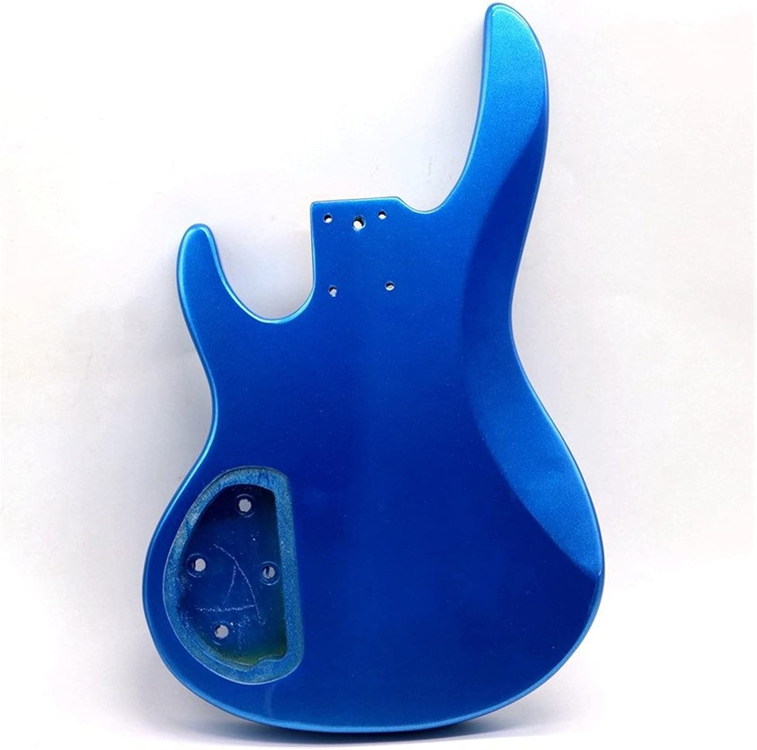 Unfinished Guitar Body Metallic Blue Color Poplar Wood Electric Bass Guitar Body Guitar DIY Accessory