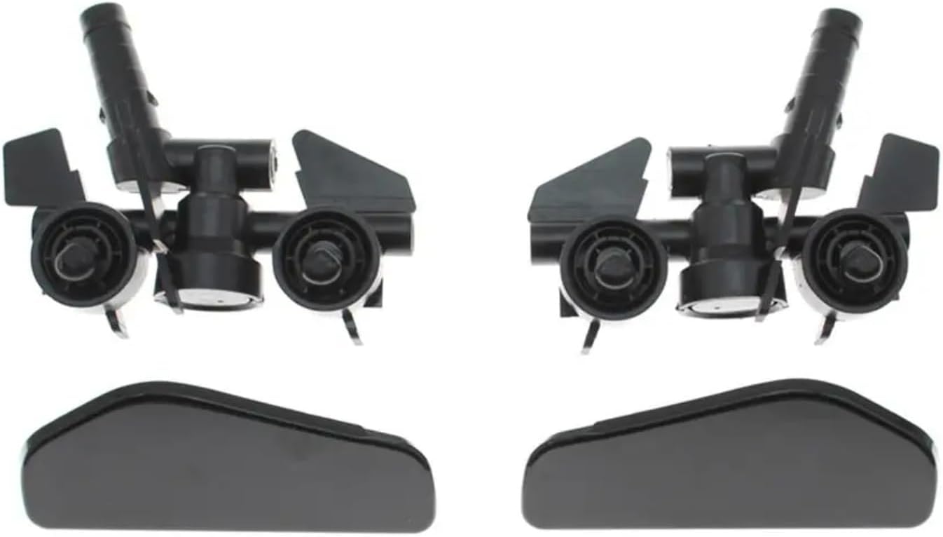 Headlight Washer Jet Compatible with for 3 Series E46 61674290867 61674290868 Left/Right Front Bumper Headlight Washer Spray Nozzle Jet Cover Cap