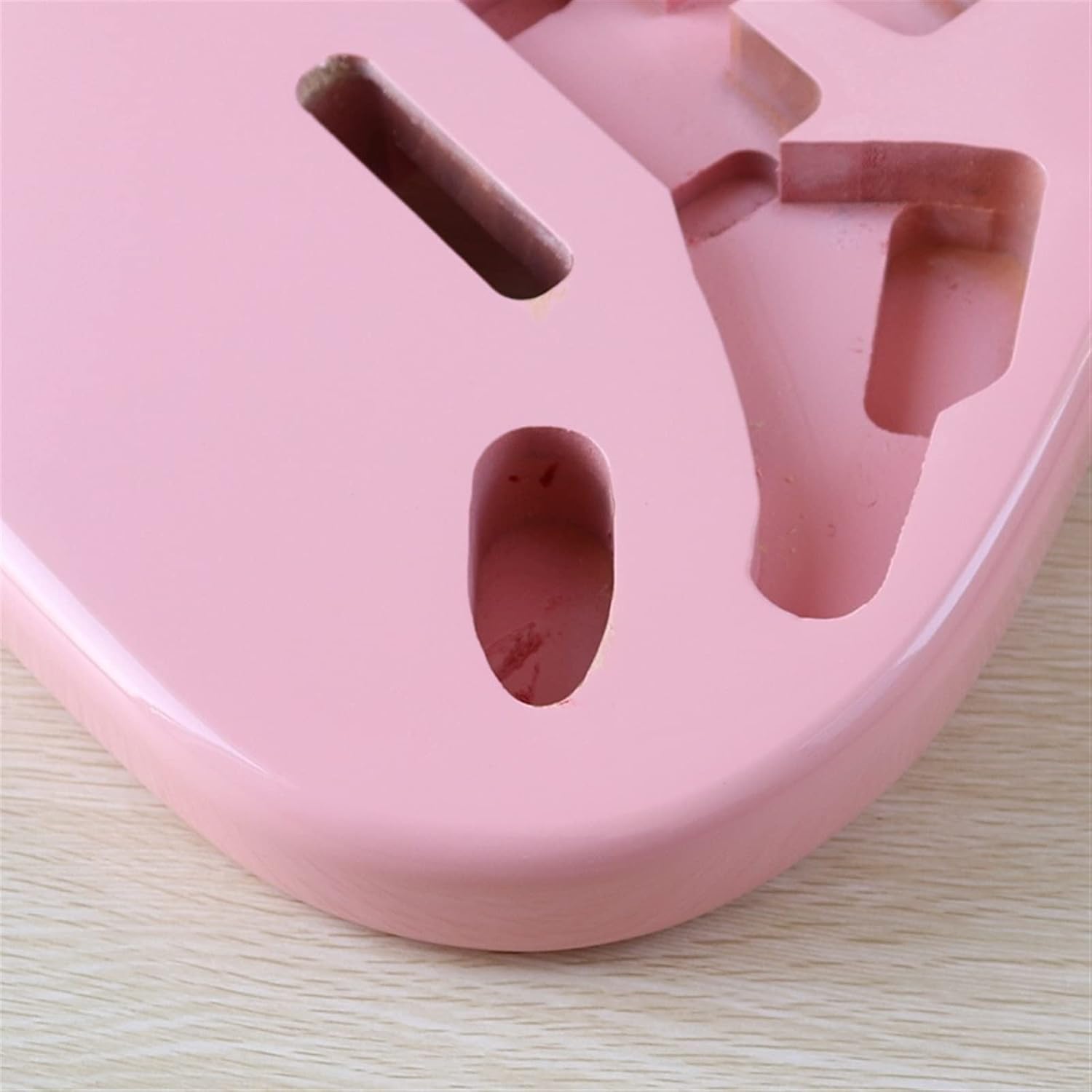 FLFL Pink Electric Guitar Body Poplar Wood for ST Guitar Barrel Guitar Parts for Electric Guitar Unfinished Guitar Kit