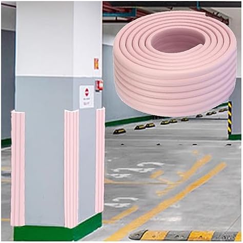 Corner guards for walls,Wall Guard Bumper Protector,Car Parking Protector,High Resilience Sponges Table Corners Column,Anti-Impact Window Sills Corner Guard Strip,Garage Wall Corner Guards(Pink)