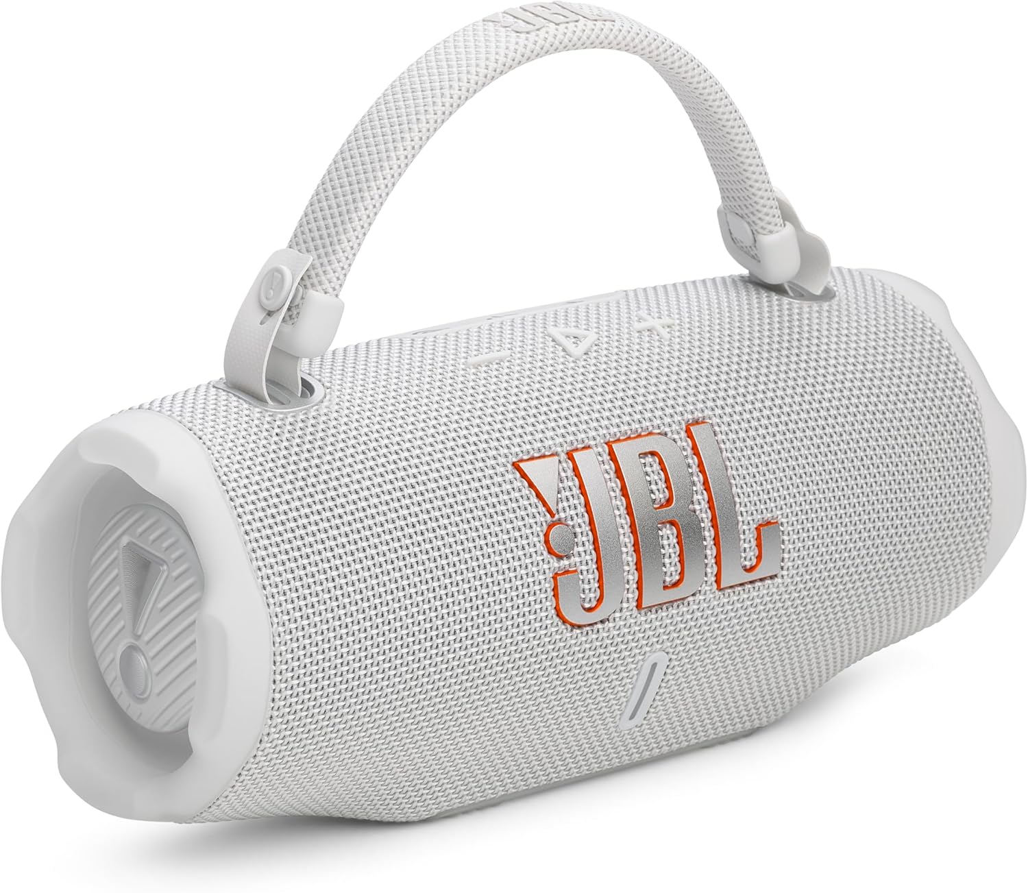 JBL Charge 6 - Portable Waterproof & Drop-Proof Bluetooth Speaker, Bold Pro Sound with AI Sound Boost (White) (Renewed)