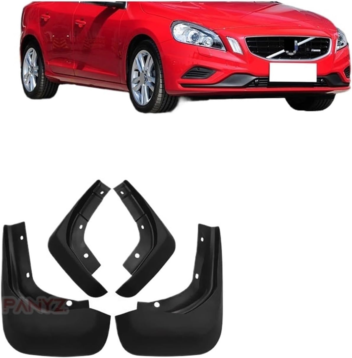 Compatible for Volvo V60 2011 2012 2013 2014 2015 2016 2017 2018 Mud Flaps Mudguards Splash Fender Guard Front Rear Car Stying Accessories