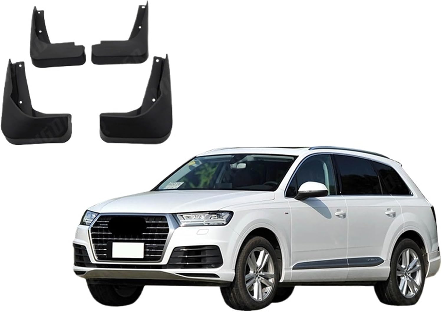 Front Rear Mud Flaps Compatible with Q7 2016 2017 2018 2019 Car Fender Mudguards Splash Guards Mudflaps Accessories(Basic)