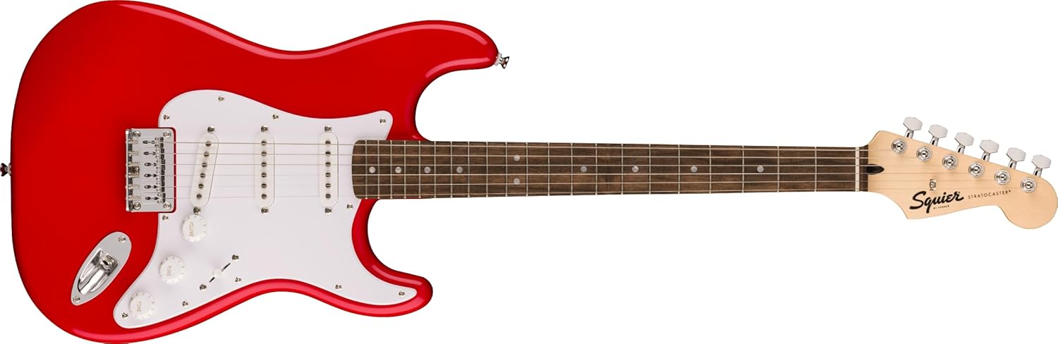 Squire Sonic Stratocaster HT Electric Guitar, Torino Red, Laurel Fingerboard, White Pickguard