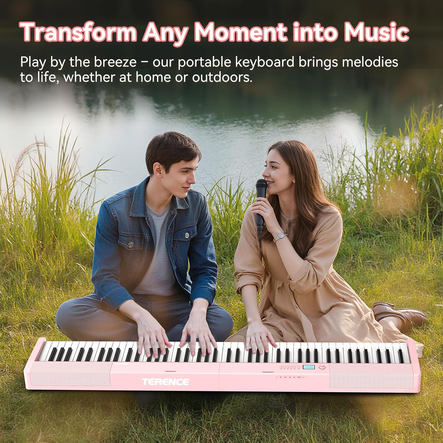 Piano Keyboard 88 Keys Foldable: Folding Digital Piano Portable with 88 key Weighted Keys TERENCE Bluetooth MIDI APP Learning & Carrying Case for Adults Beginners