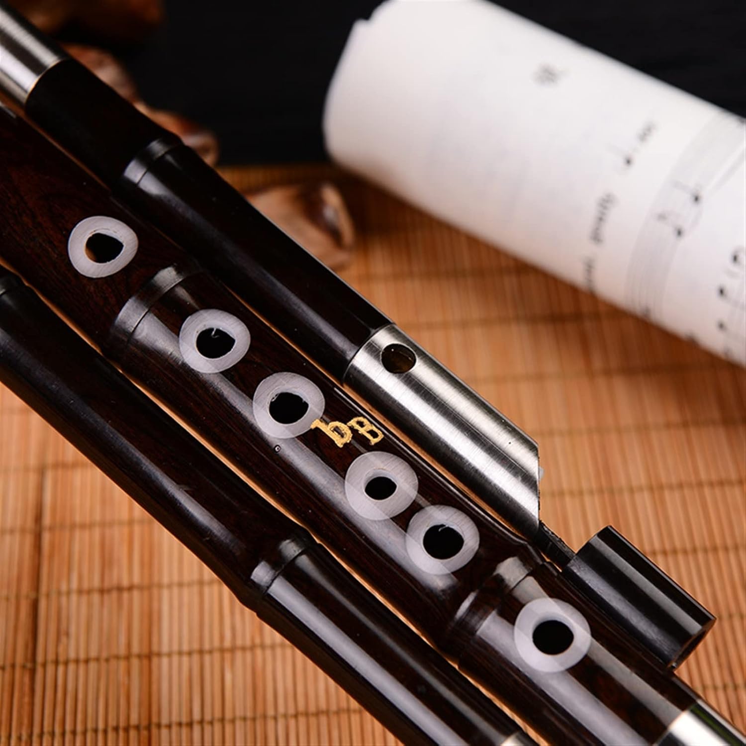 FLFL Hulusi Ebony Inlaid Hole Cucurbit Flute Musical Instrument Cucurbit Flute (Color : 02, Size : BB)