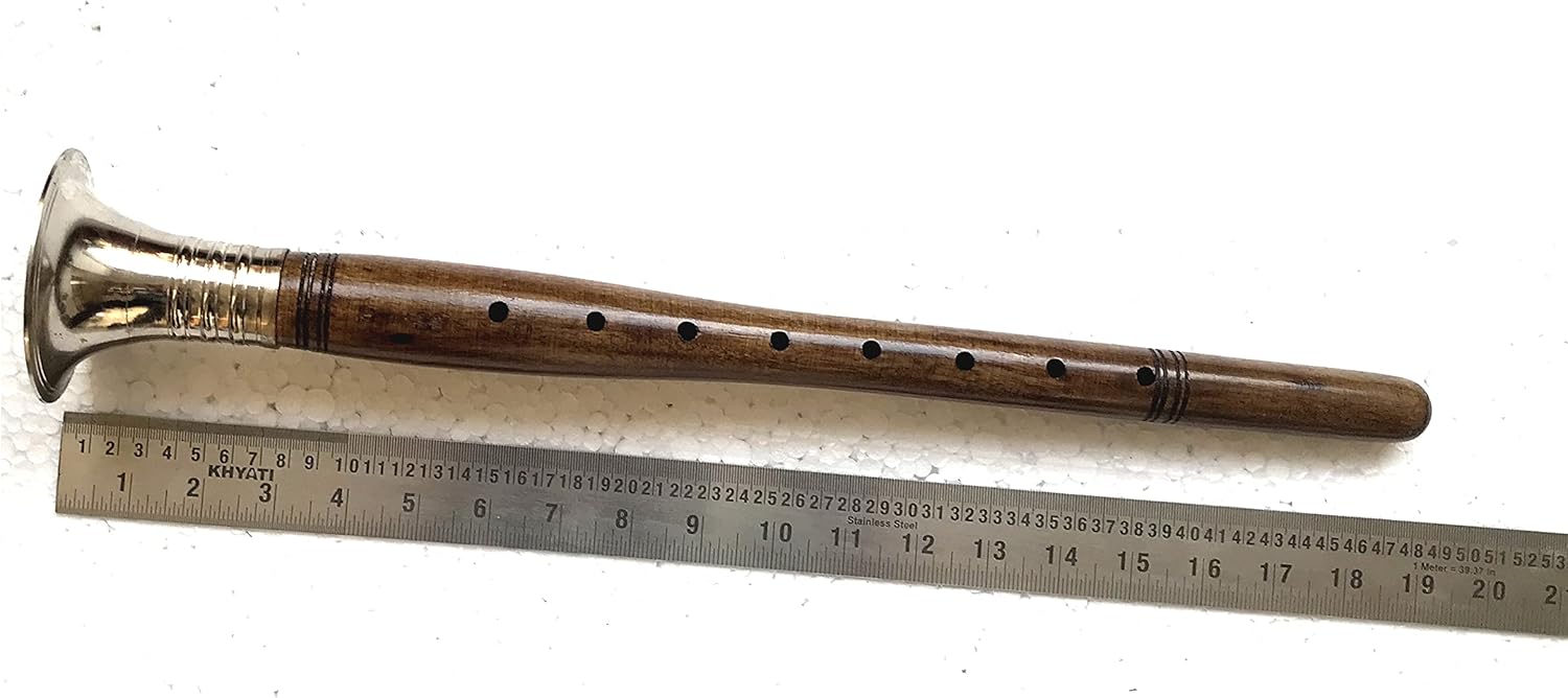 Shehnai 18 inch With Case Woodwind Musical Instrument Banarasi Handmade.