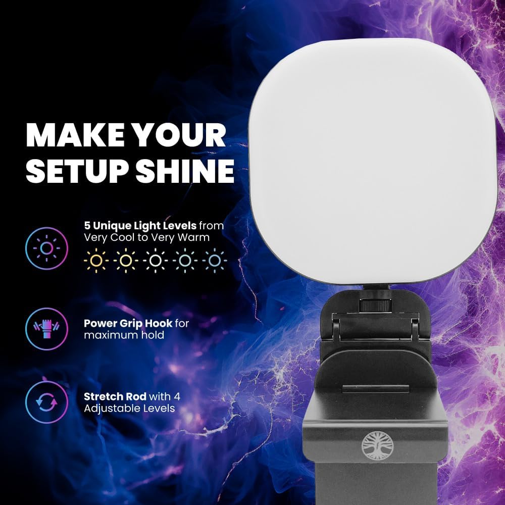 Live Video Streaming Kit, Includes 1080p 30 FPS Webcam, RGB USB Microphone, Adjustable LED Light for Twitch, YouTube, Podcast and WFH. for PC, MAC, Windows, and Laptops