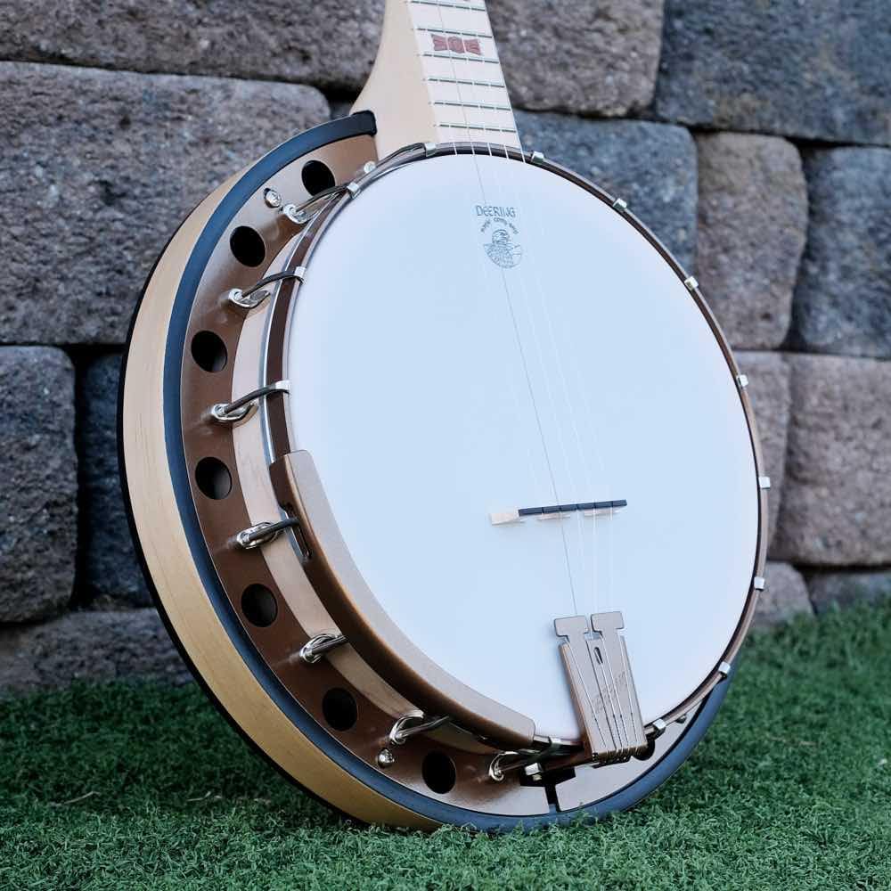 Deering Goodtime 2 5-String Maple Resonator Bluegrass Banjo 1920's Art Deco Inlay Bronze Powder Coat Hardware with Instrument Alley Hard Case Combo