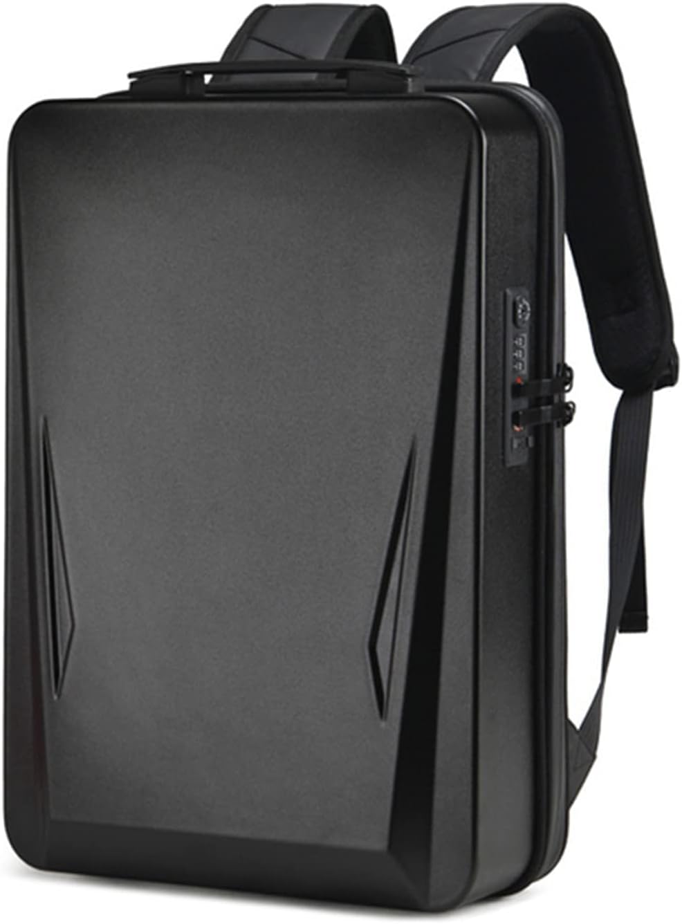 Hard Shell Laptop Backpack for Men,Anti-Theft Waterproof TSA Lock Backpack with USB Port Fit 17/16/15 Inch,Black