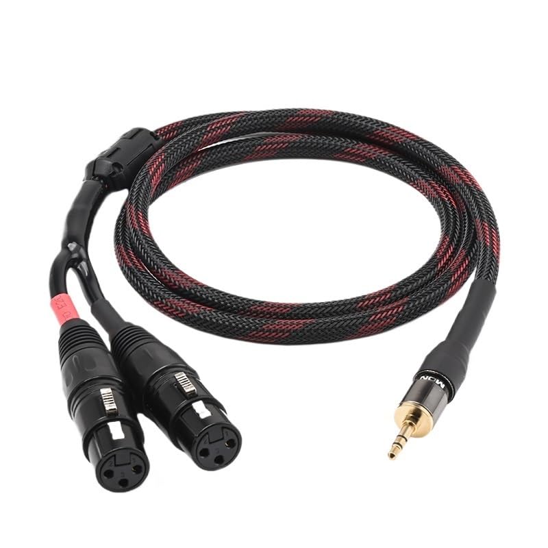 3.5mm to XLR Aux Audio Cord TRS Stereo 3.5 to 2XLR Male for Microphone Computer Amplifier(3.5 to 2XLR Female,0.75m)