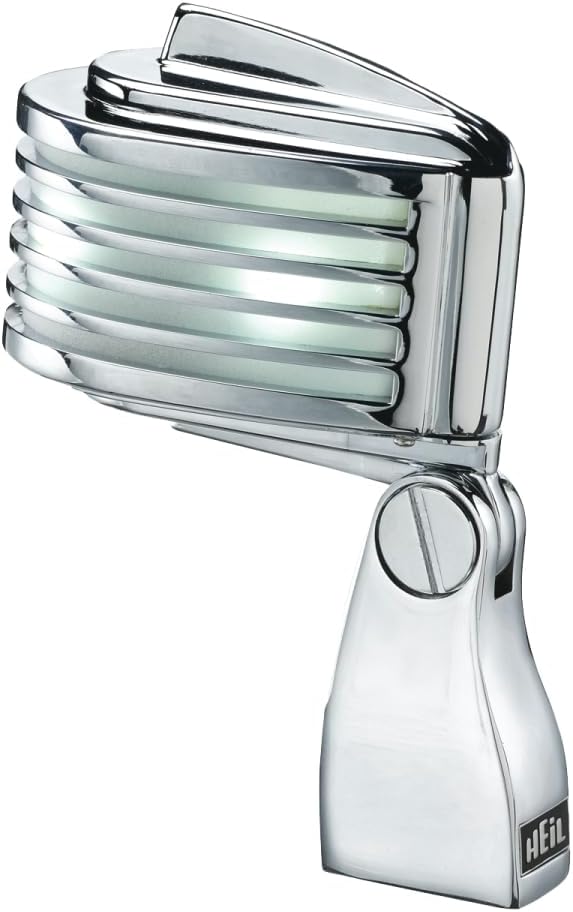 Heil Sound 364932 The Fin Retro-Styled Dynamic Cardioid Microphone Chrome Body & White LED