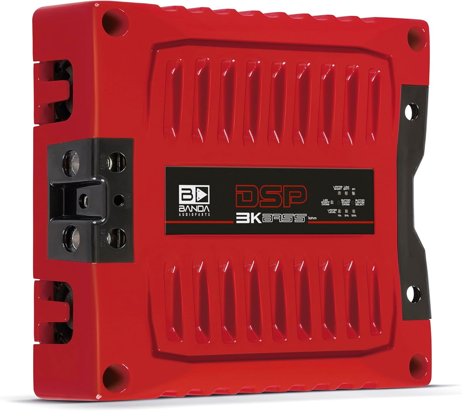 BANDA Audioparts DSP3K1REDBASS Band Amplifier Module 3k1 3000wrms 1-Ohm 1 Channel Car Audio Amp DSP BASS Model with 3 Limiter Integrated Level Positions - DSP3K1RED