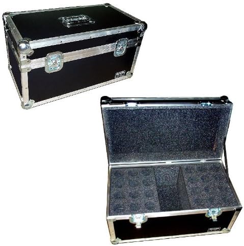 Microphone 1/4 Medium Duty ATA Case for 24 Mic with Compartment