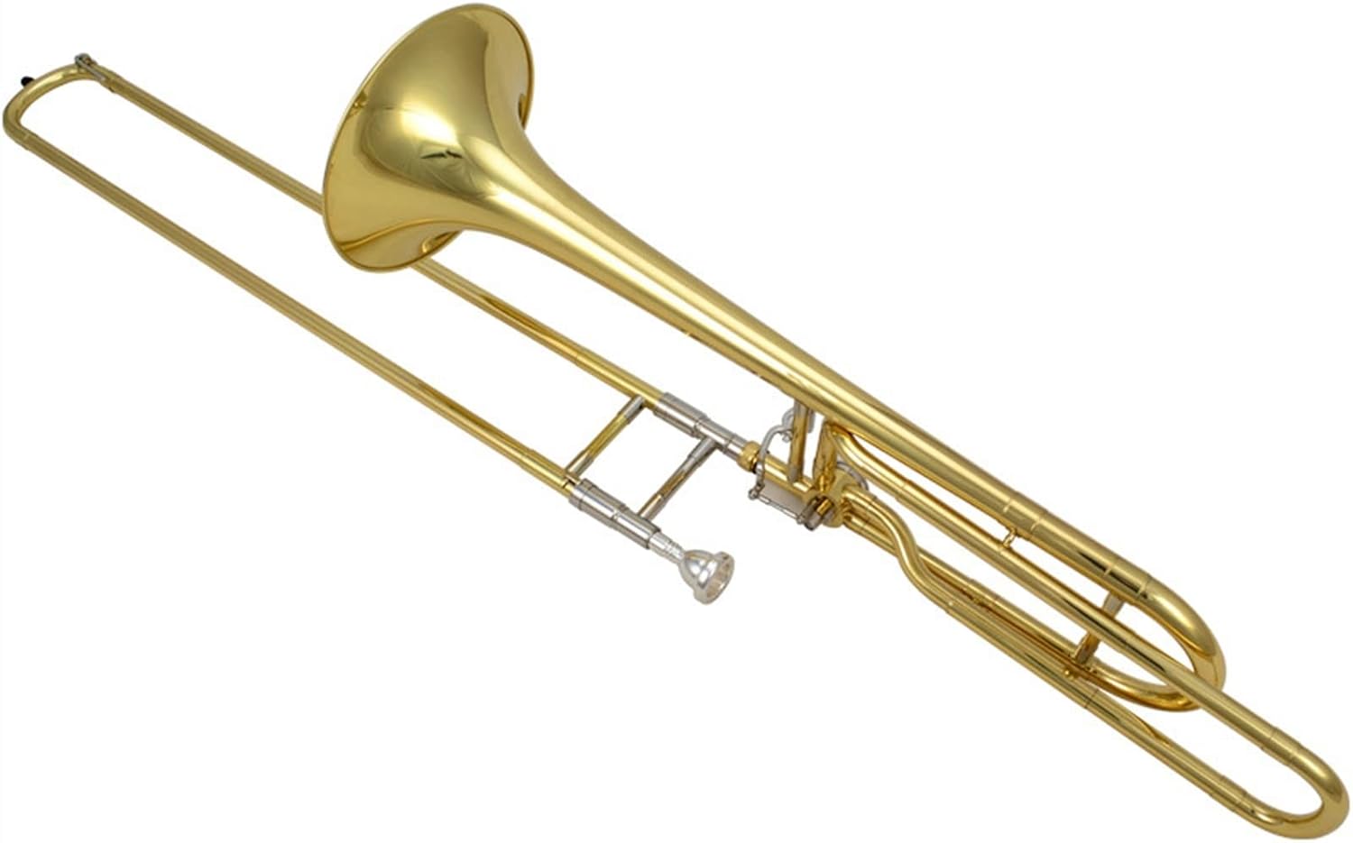 FLFL Student Trombone B/F Drop Lacquer Gold Nickel-Plated Brass Tone-Shifting Trombone