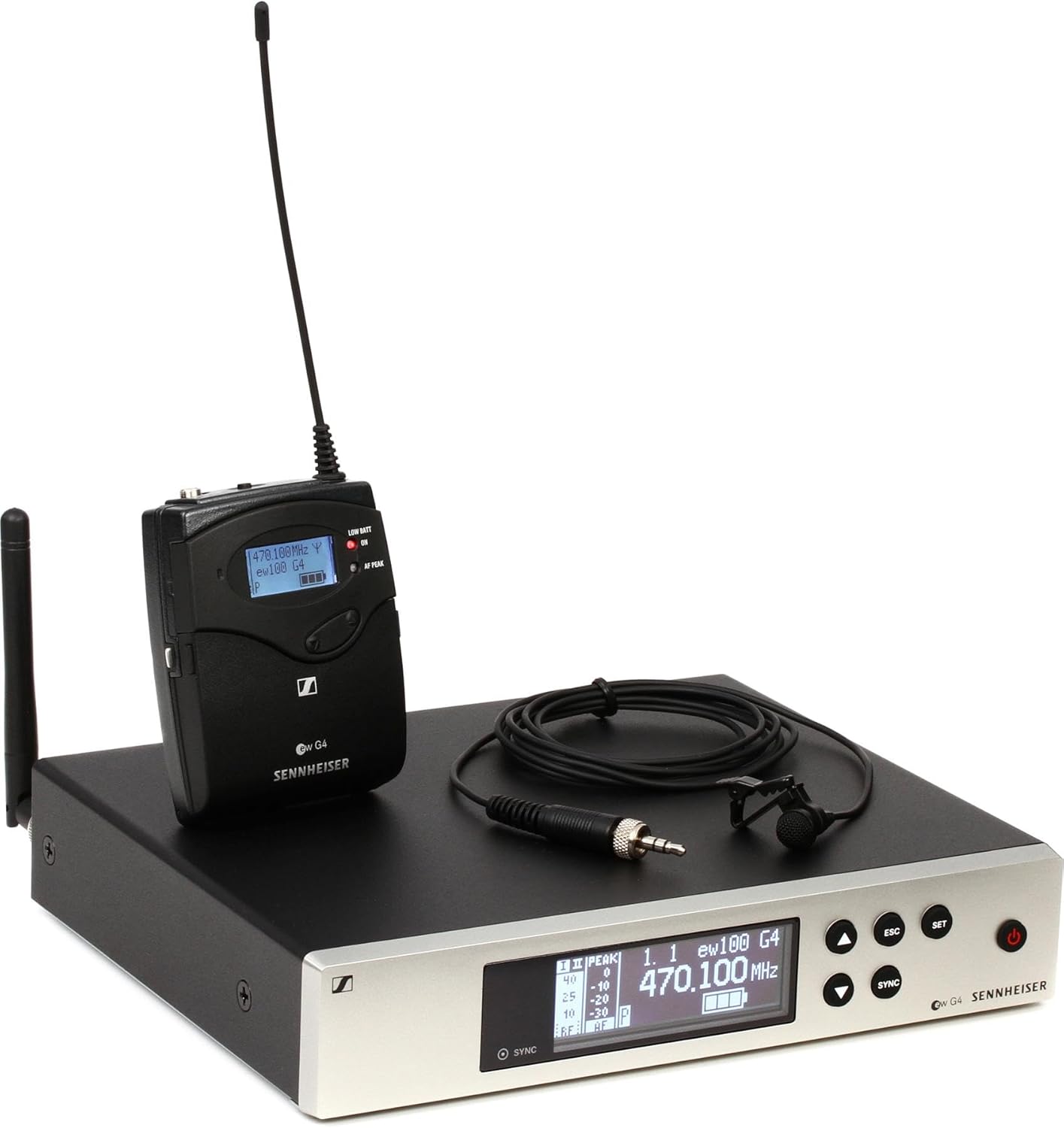 Sennheiser Pro Audio Sennheiser EW 100-ME2 Wireless Omni Lavalier Microphone System - A1 Band (470-516Mhz), 100 G4-ME2-A1
