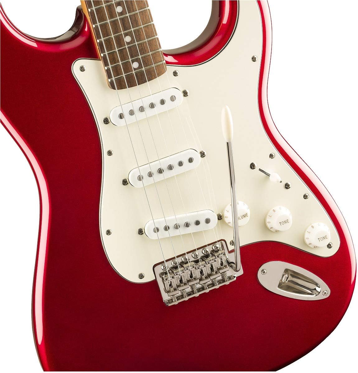 Squier Classic Vibe 60s Stratocaster Electric Guitar, with 2-Year Warranty, Candy Apple Red, Laurel Fingerboard