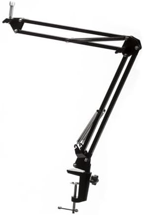 Audio Technica AT2035 Microphone with Knox Gear Pop Filter, Boom Arm and XLR Cable Bundle (4 Items)