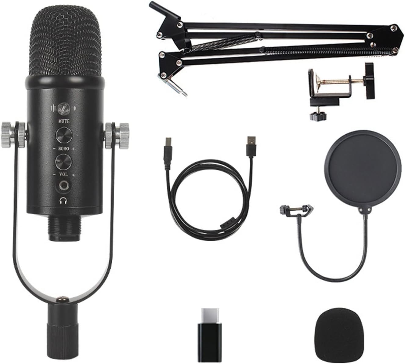 USB Microphone, Condenser Microphone, Precise Supercardioid Pickup Pattern, Professional Recording Quality