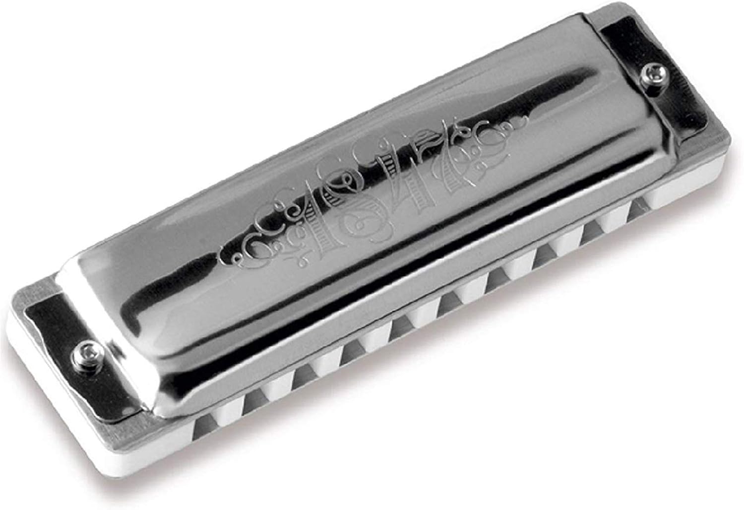 Harmonica Silver Diatonic Harmonica 10 Holes Blues Harp Key C Stainless Steel Cover Reeds ABS Comb Instruments (Color : Key EB)