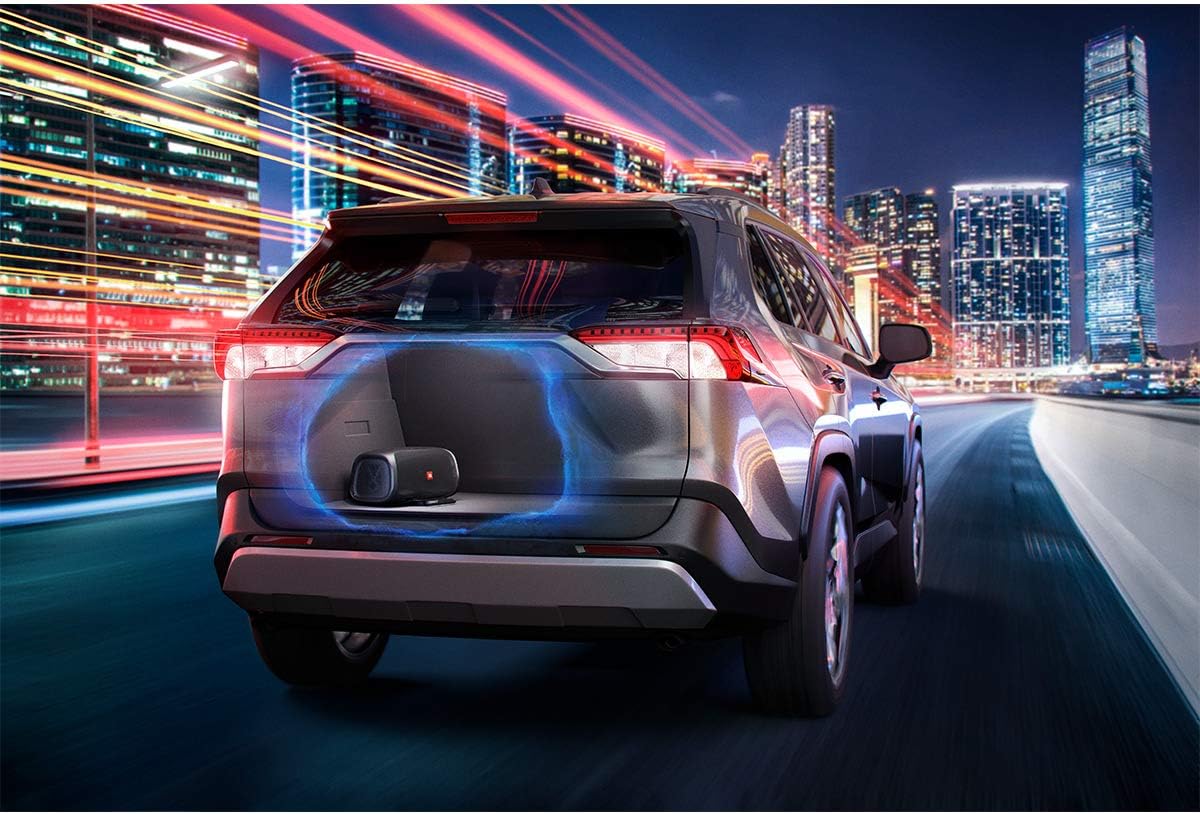 JBL BassPro Go - in-Vehicle Powered subwoofer & Full-Range Portable Bluetooth Speaker,Black