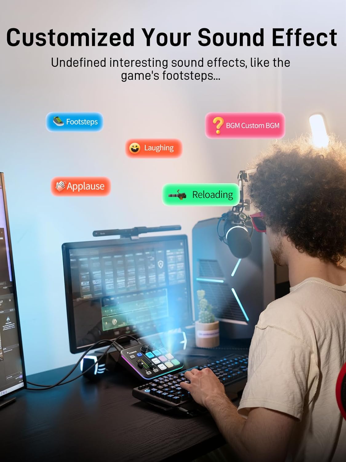 MAONO Streaming Audio Mixer, Audio Interface for Live Streaming, Podcast Recording, Gaming MaonoCaster