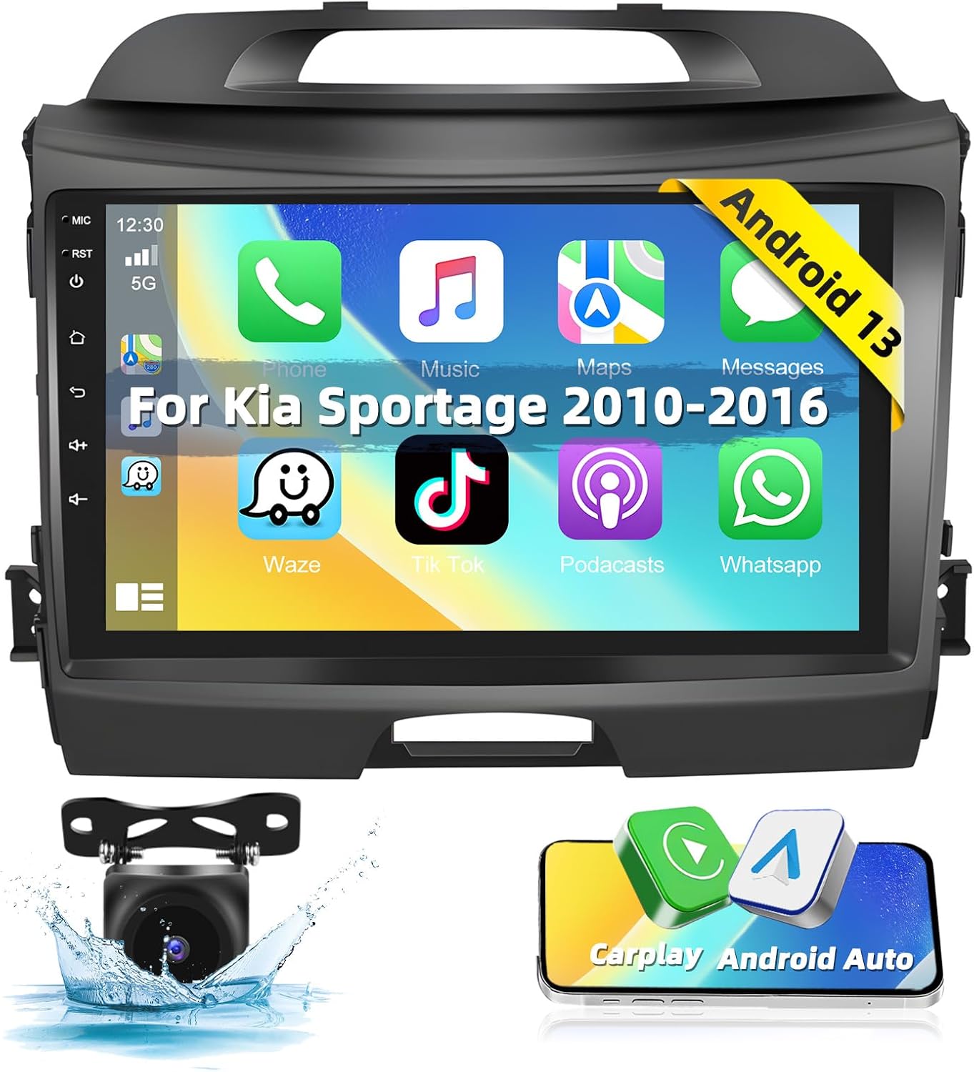 Car Stereo Radio for Kia Sportage 2010 2011 2012 2013 2014 2015 2016 with Carplay Android Auto 9