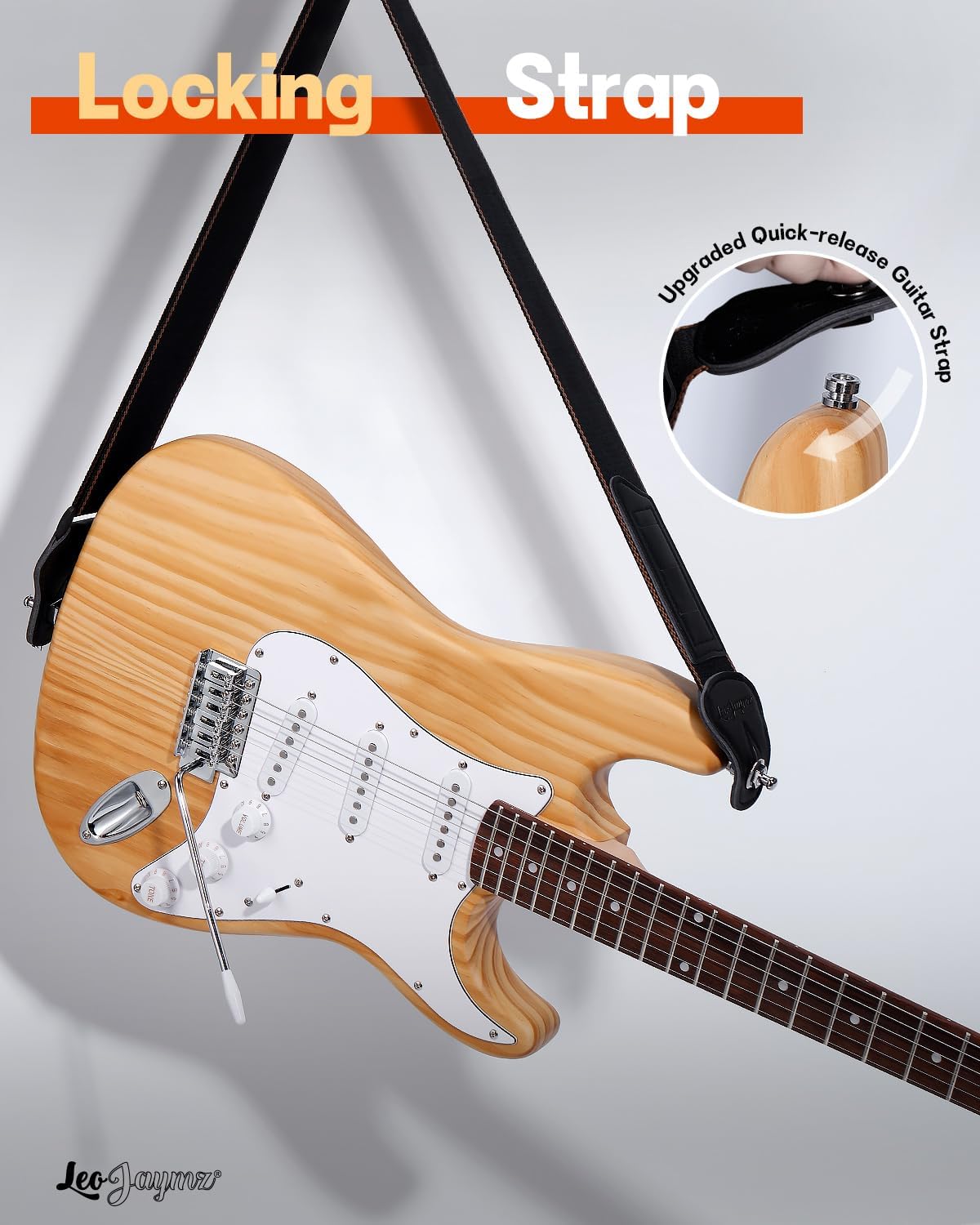 Leo Jaymz DIY ST Style Electric Guitar Kits with Roasted Pine Body and Maple Neck - Laurel Wood Fingerboard,Strap and All Components Included (ST Roasted Pine)