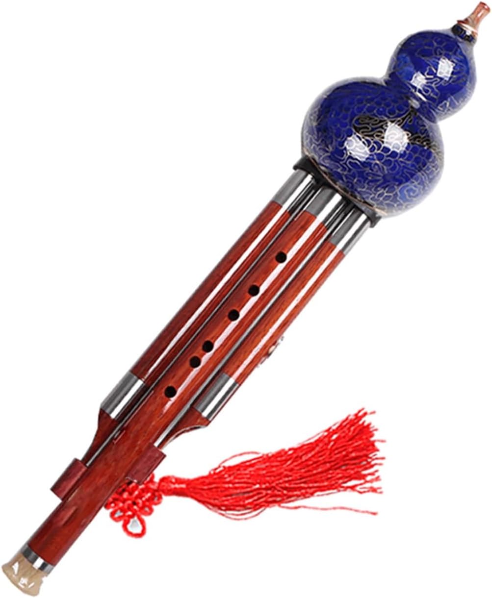 Hulusi flute, Rosewood Ebony Tone Tube Hulusi Instrument C Key B Flat Tone Adult Professional Performance Type(Bb)