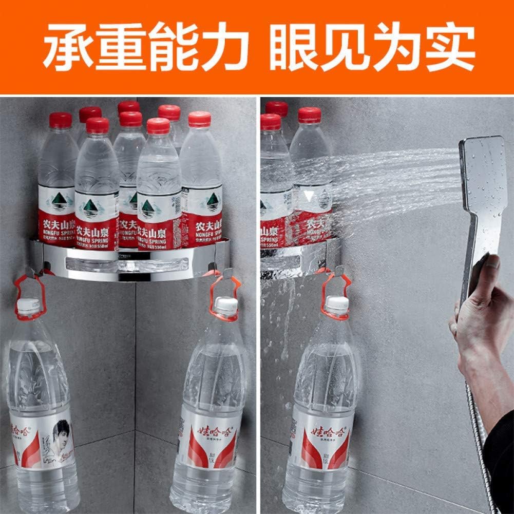 Bathroom Corner Rack Bathroom Shelf 304 Stainless Steel Silver Corner Rack Wall Mount Bathroom Pendant Shower Hardware Tripod Bathroom Accessories Storage Basket