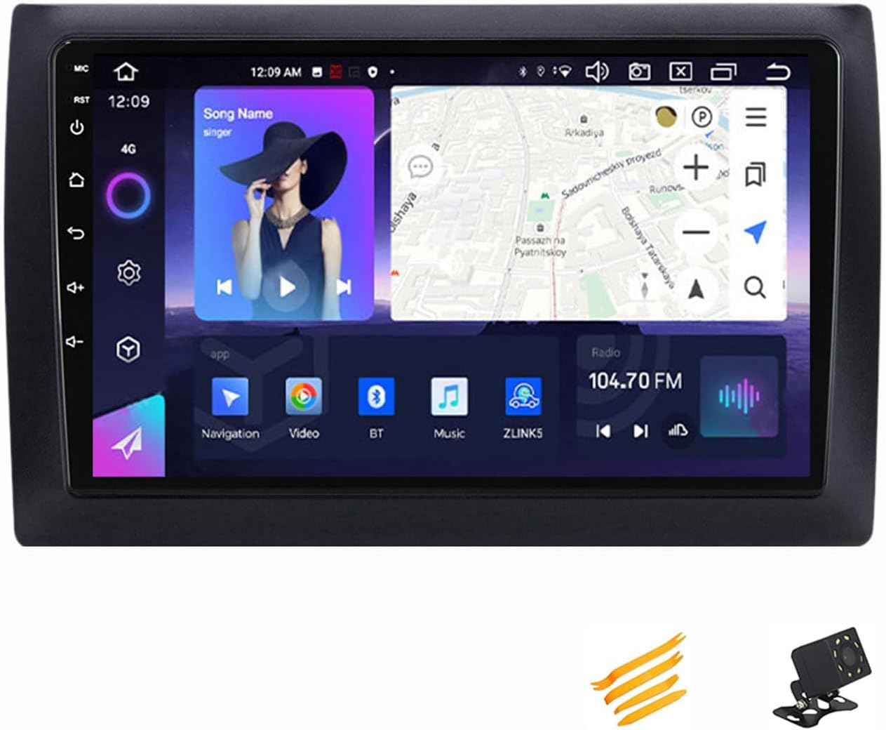 Android 13 Car Stereo QLED Display Compatible with Fiat Stilo 2010 Touch Screen 9 Inch Car Radio with Car Play Bluetooth Navigation Android Car Radio FM RDS SWC,8 Core NF7 8G+256G