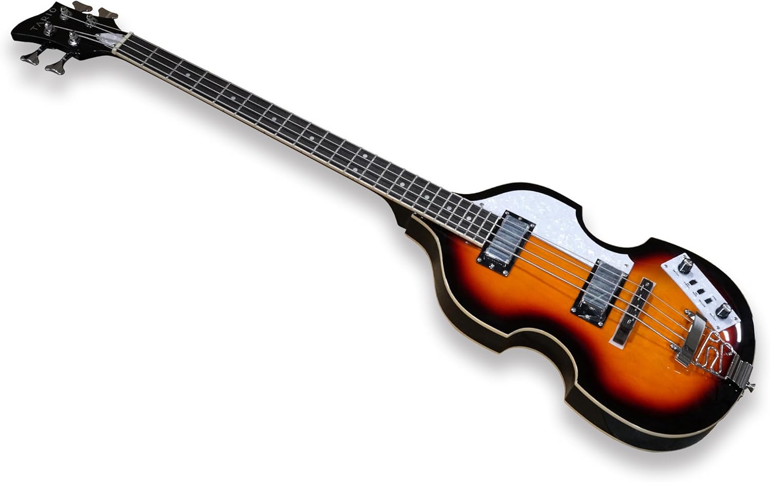 TARIO Violin Bass Guitar Sunburst Basswood Body Hard Maple Neck