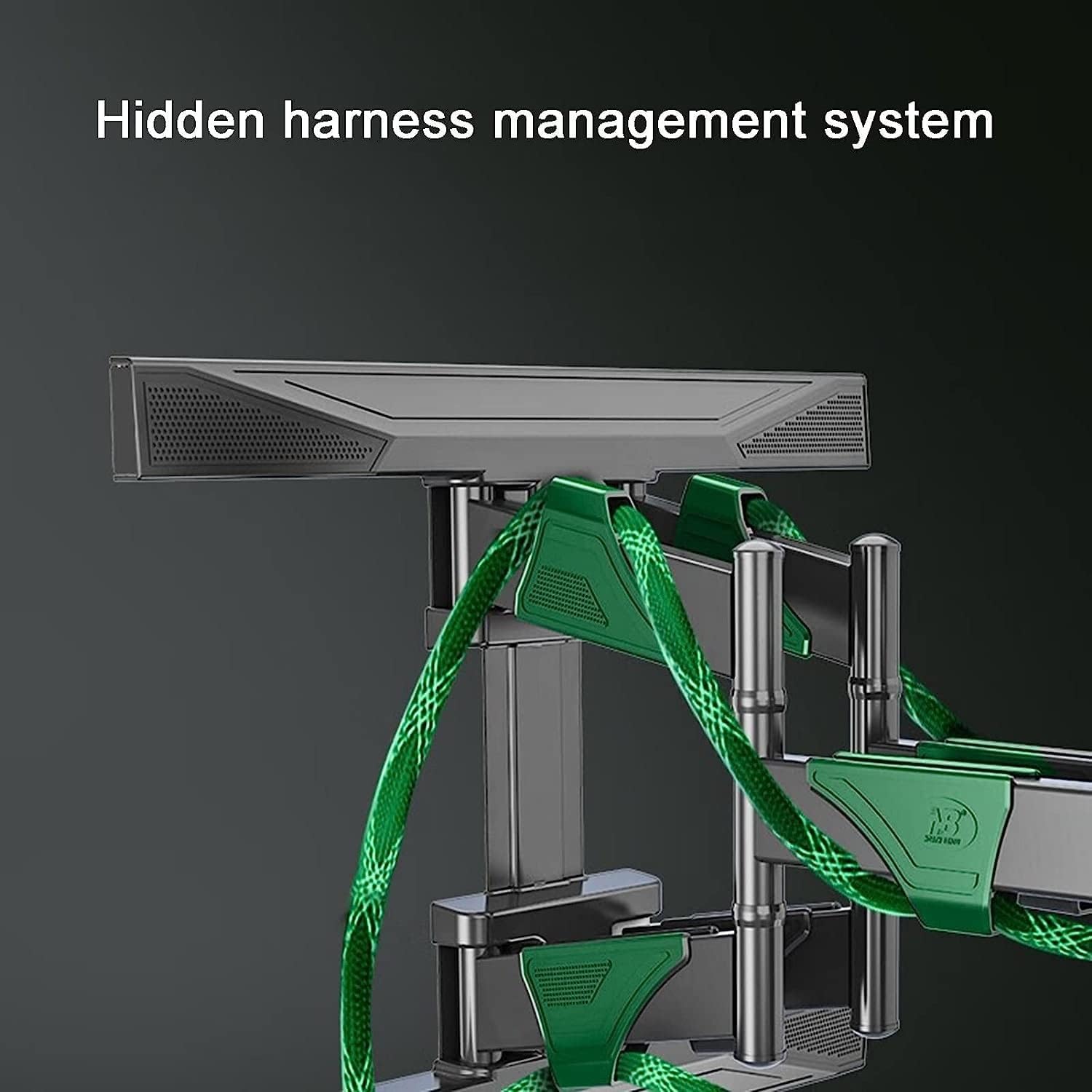 Multifunction Full Motion TV Wall Mount, TV Wall Bracket for Most 40-80 Inch Flat TVs, Wall Mount TV Bracket with Articulating Swive and Tilt TV Mount TV Stand