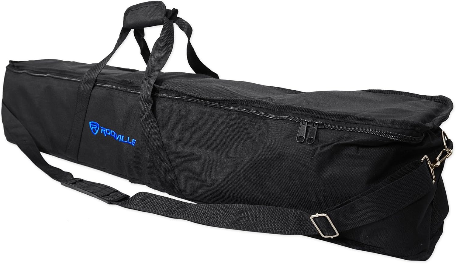 Rockville ROCKSTRIP 252 Bundle: (4) LED RGB DMX 5-Channel Color Strip Wash Light Bars, (2) RLB60 Padded Travel Bags for Light Strips, for DJs, Stages, and Event Lighting, 6-Items